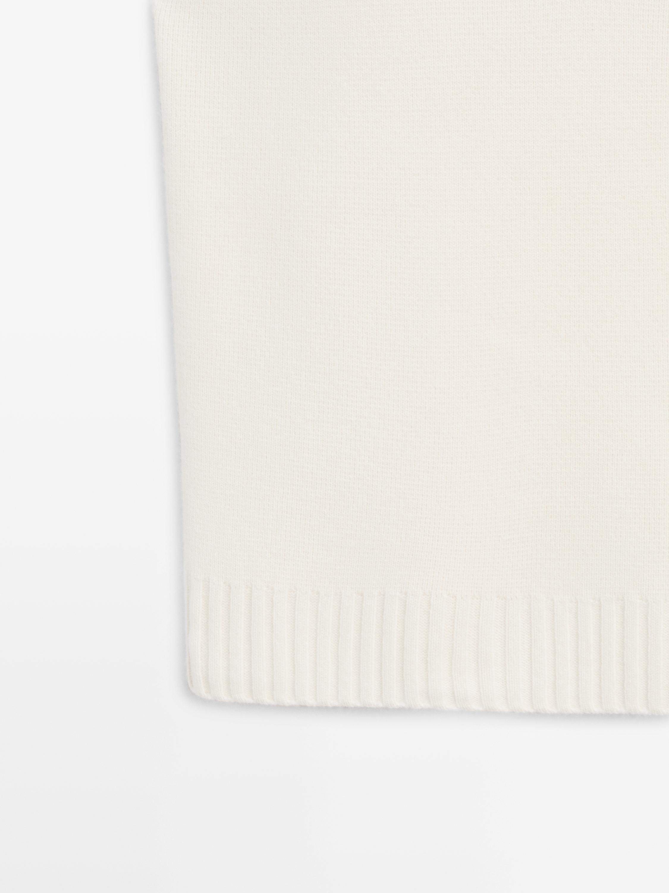 Gilet long en maille 100 % laine